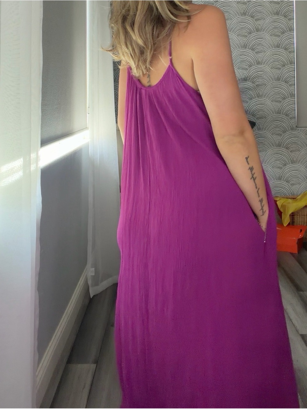 a new day Purple Pleated Maxi Skirt - Picture 3 of 4